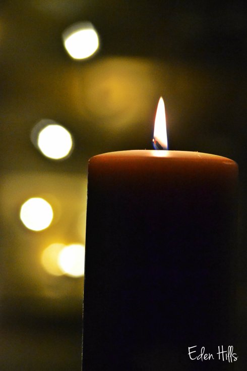 candle and bokeh